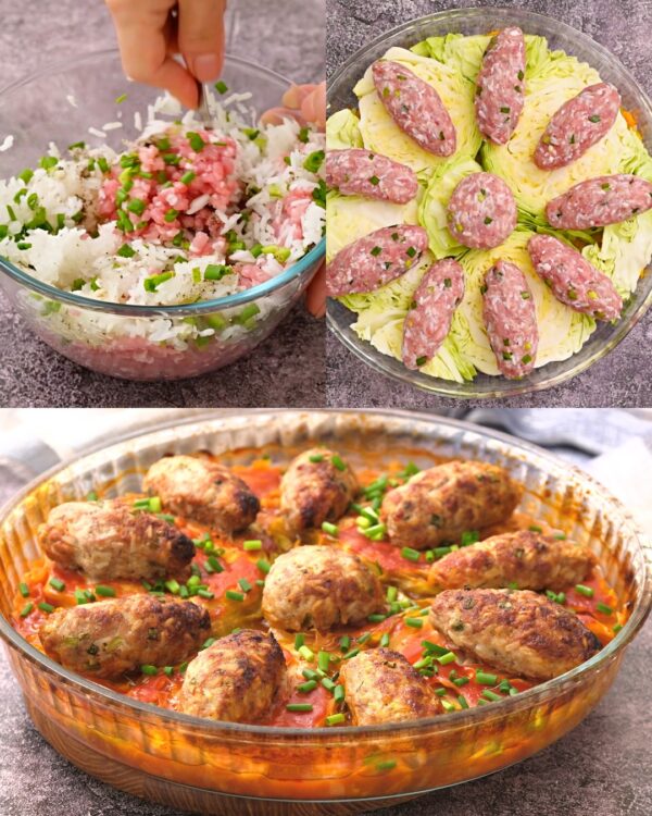 Chou au four aux boulettes de viande : un plat unique pour une recette alléchante et légère !