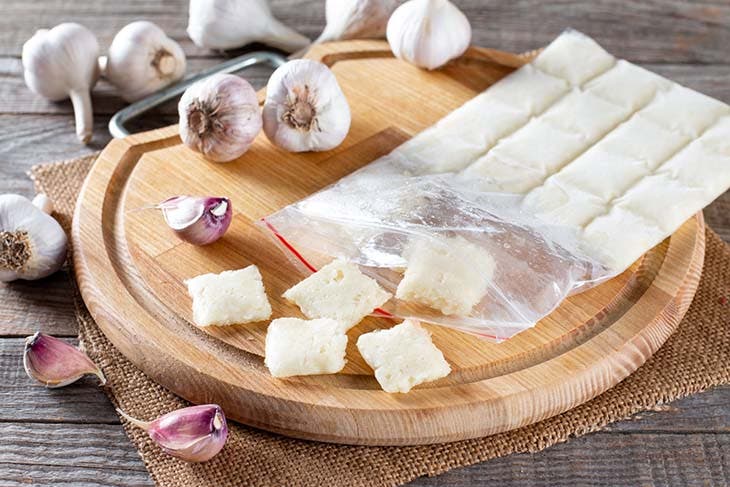Ail surgelé sous forme de purée