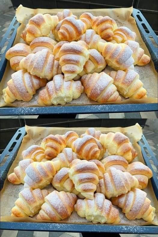 Croissants au pudding préparés en 10 minutes !