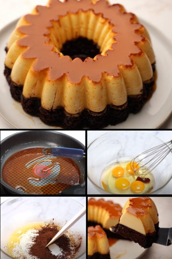 Découvrez notre irrésistible recette de Flan Choco – Le Gâteau Impossible qui fera fondre vos papilles