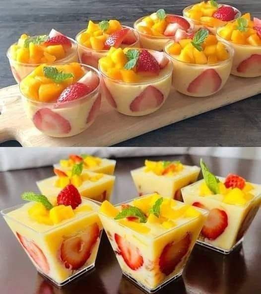 Douceur Tropicale Express : Mousse de Mangue et Fraises en 5 Minutes