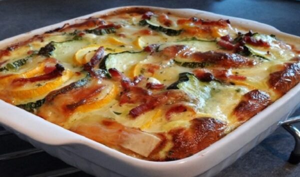 Gratin Courgettes aux Lardons