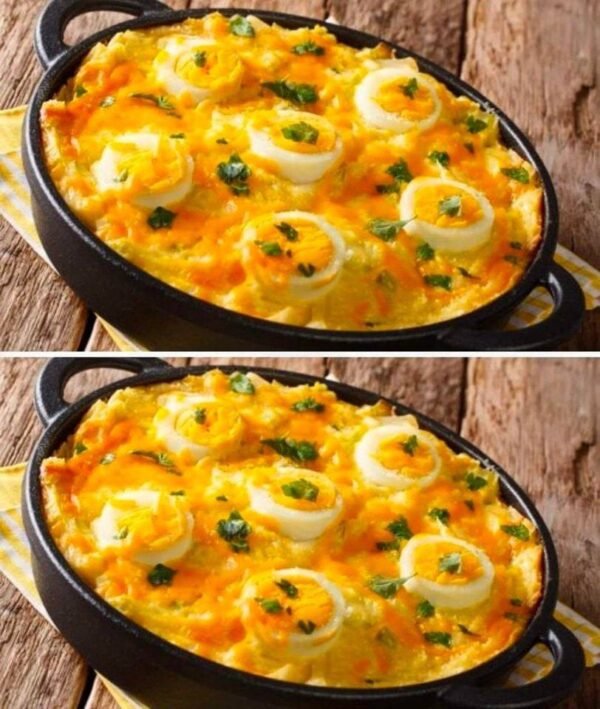 Gratin d’œufs à la purée de pommes de terre