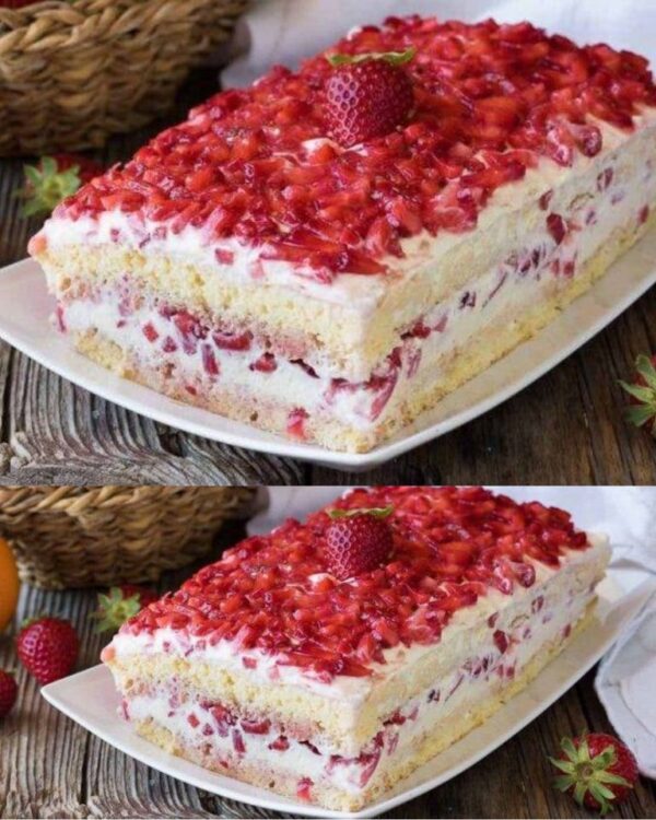 Gâteau aux fraises et au mascarpone
