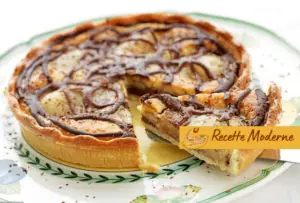 Tarte Chocolat Poire depuis recettemoderne.com