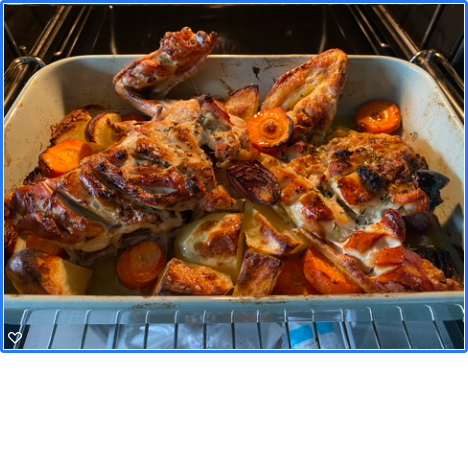 Poulet Rôti aux petits légumes au Four