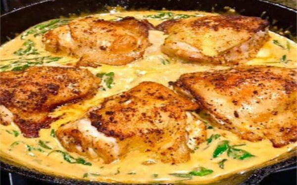 Poulet aux épinards et au paprika