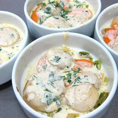Recette de Coquille Saint-Jacques à la Honfleuraise