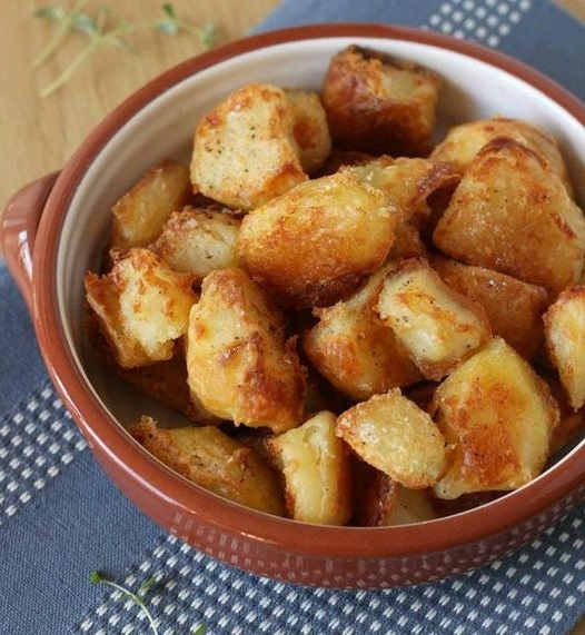 Rondelles de pommes de terre gratinées au parmesan