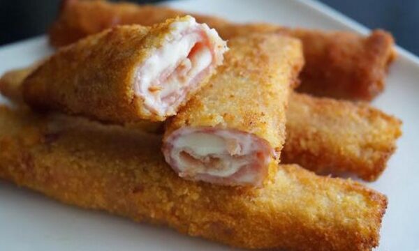 Roulés aux Jambon panés et fromage de chèvre