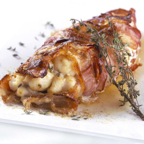 Rôti de lotte au lard