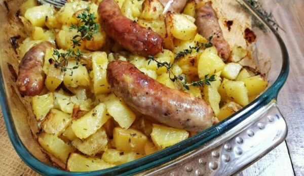 Saucisses et Pommes de Terre au Four