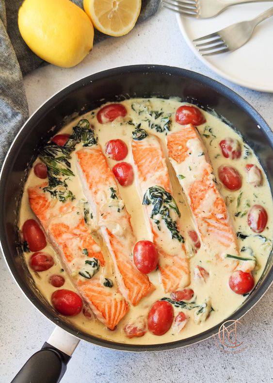 Saumon à la toscane