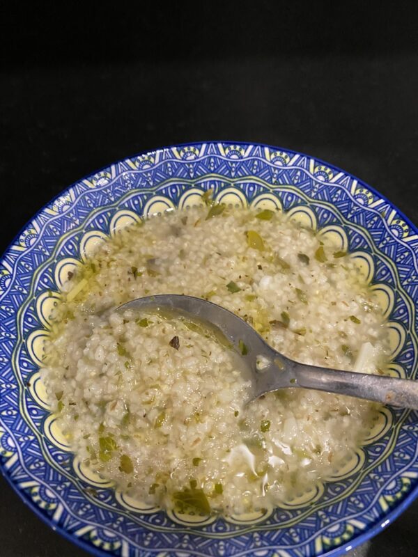 Soupe à l’orge et au thym