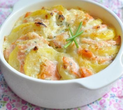 Uncategorized Gratiné de pommes de terre au saumon fumé