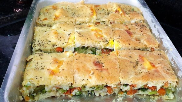 Légumes délicieux Une tarte. Je fais toujours cette recette dans la collation de l’après-midi